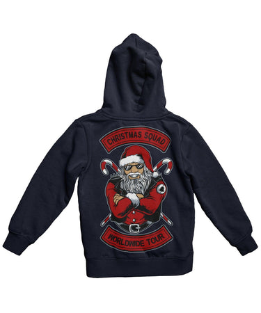 Christmas Squad Worldwide Tour Santa Back Printed Christmas Unisex Hoodie 8Ball
